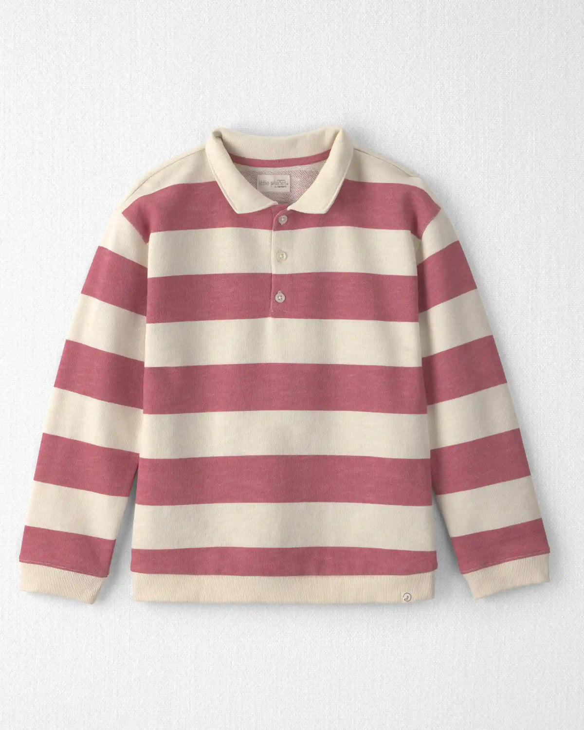 Girls Organic Cotton French Terry Rugby Polo