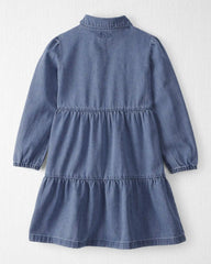 Girls Organic Cotton Denim Dress