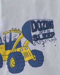 Baby Boy 4-Piece Construction 100% Cotton Snug Fit Pajama Set - Blue