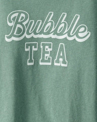 Girls Bubble Tea Short-Sleeve Graphic Tee - Green
