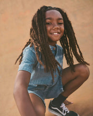 Boys Tie-Dye Denim Chambray Short-Sleeve Button-Down Shirt