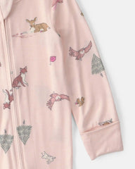 Baby Girl Woodland PurelySoft™ 2-Way Zip Sleep & Play Pajamas - Pink
