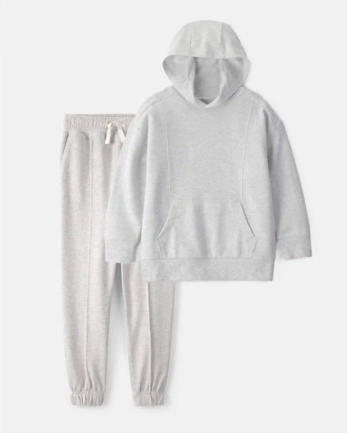 Boys 2-Piece French Terry Hoodie & Jogger Set - Grey