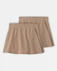Girls 2-Pack Uniform Active Skort - Khaki