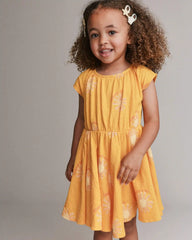 Toddler Girl Avenue Twirl™ Dress in Sunny Life Print - Golden Yellow