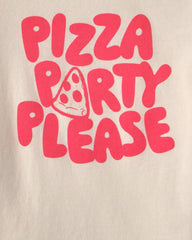 Toddler Pizza Graphic Tee - Cream