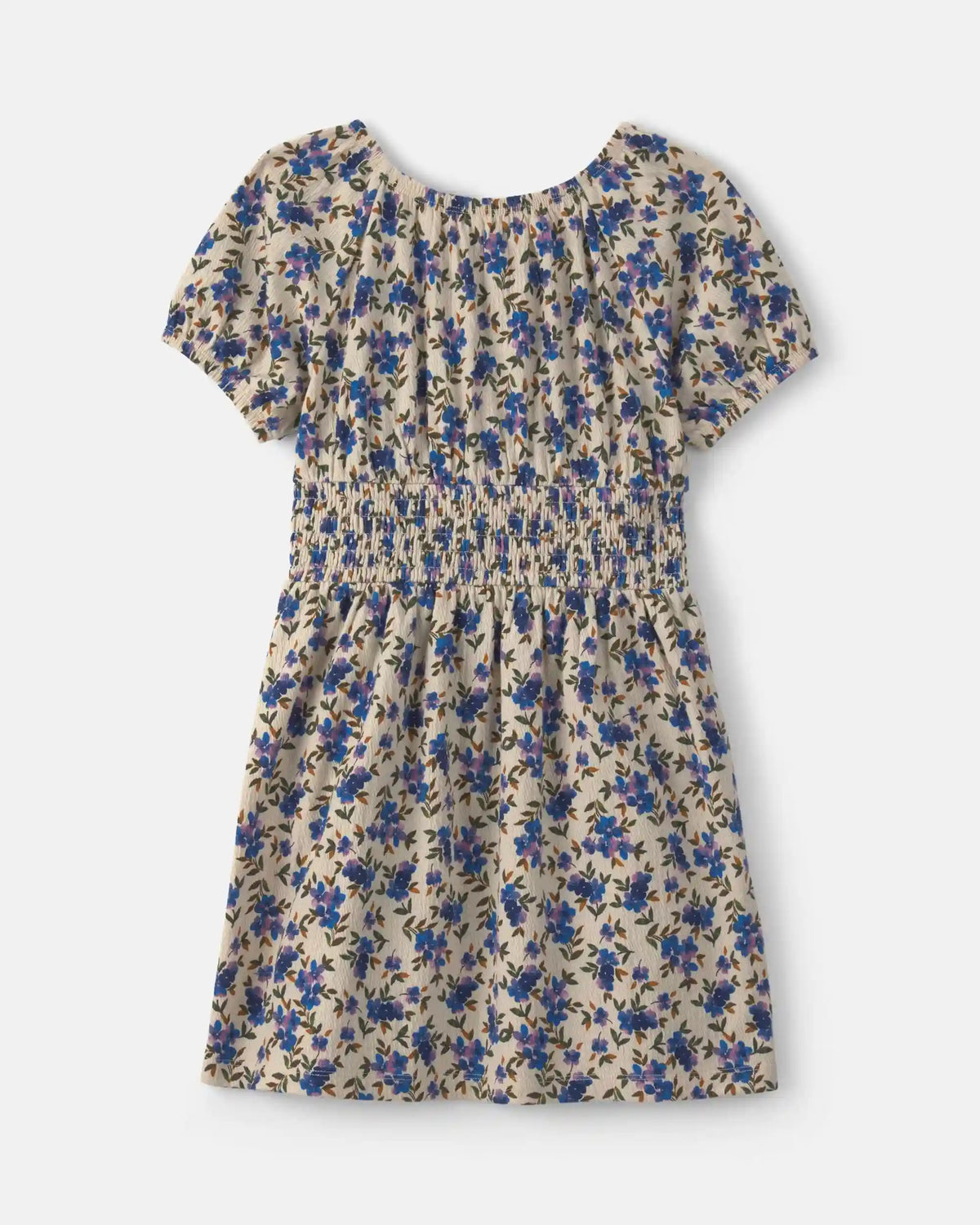 Girls Floral Short-Sleeve Dress