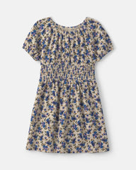 Girls Floral Short-Sleeve Dress