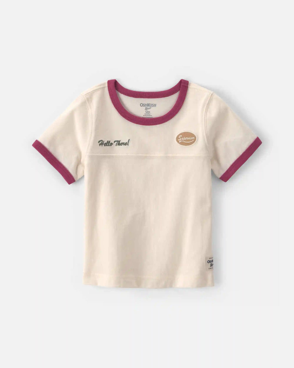 Baby Boy 'Hello There' Graphic Tee - Cream