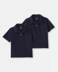 Toddler Boy 2-Pack Uniform Piqué Polo Shirts - Navy