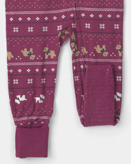 Baby 1-Piece Fair Isle PurelySoft™ Snug Fit Pajama - Burgundy