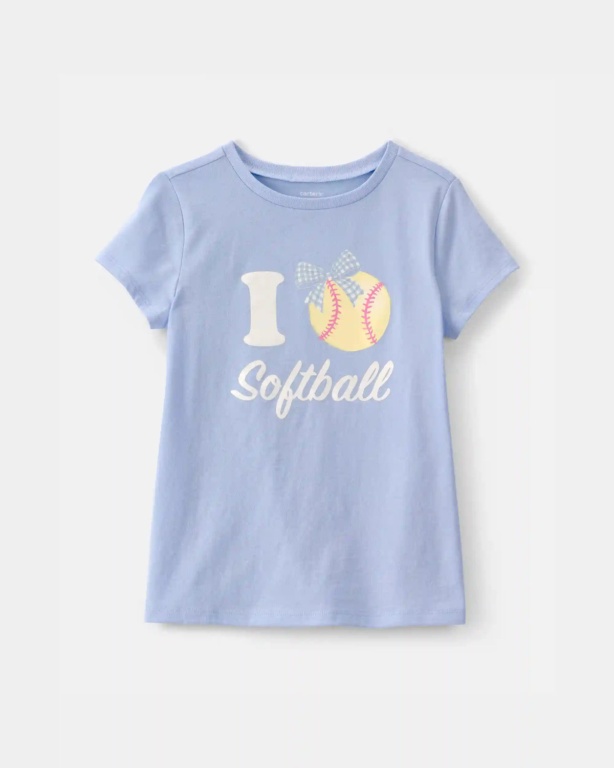 Girls 'I Love Softball' Graphic Tee - Blue