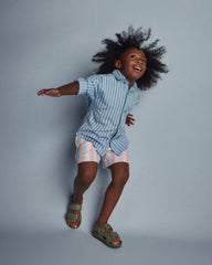 Toddler City Park™ Short in Stripes - Blue/Pink
