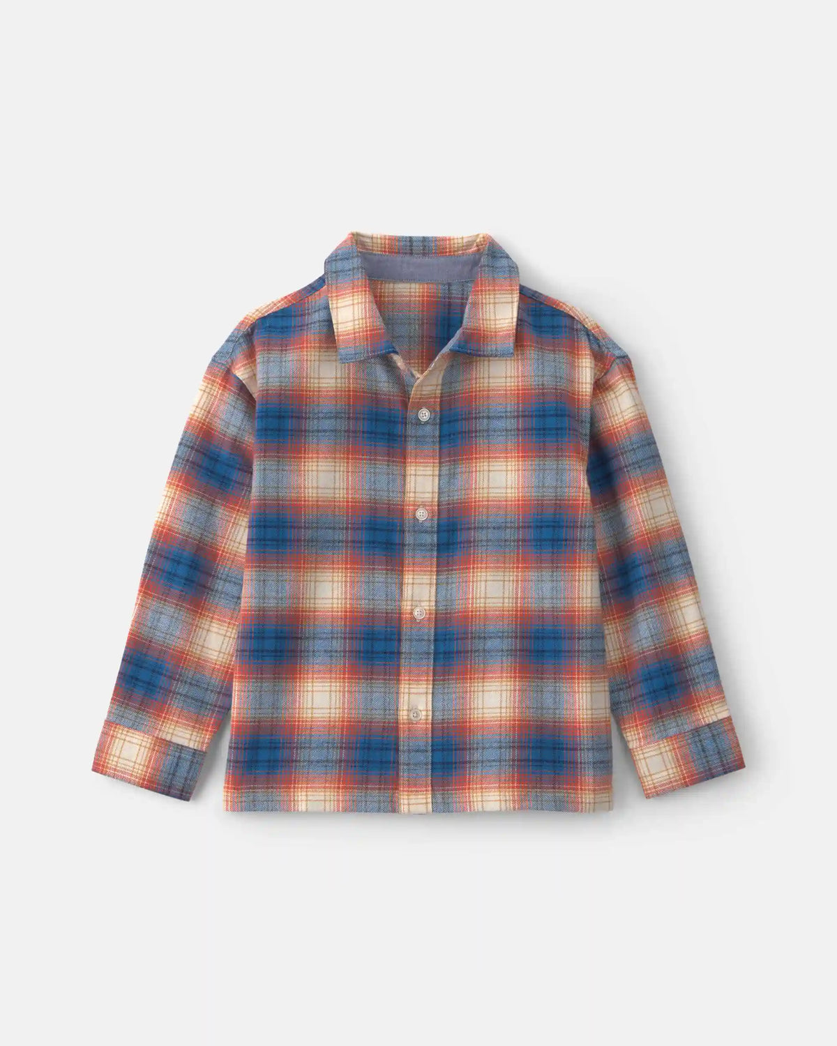 Boys Plaid Flannel Button-Down Shirt