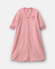 Baby Girl Striped Fleece Sleep Bag - Pink