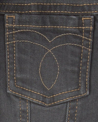 Toddler Girl Denim Jacket - Charcoal Wash