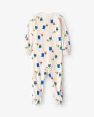 Toddler Boy 1-Piece Monster DreamPlush Snug Fit Footed Pajama - Cream