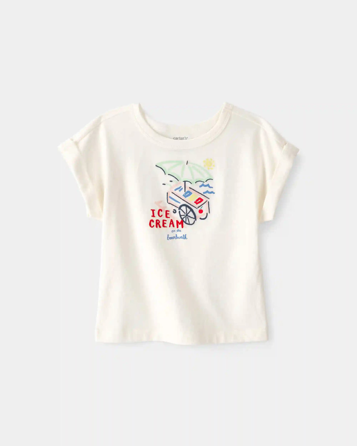 Toddler Girl Ice Cream Top - Cream