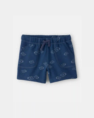 Toddler Boy Fish French Terry Shorts - Blue