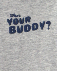 Toddler Boy 'Who's Your Buddy?' Long-Sleeve Graphic Tee - Grey
