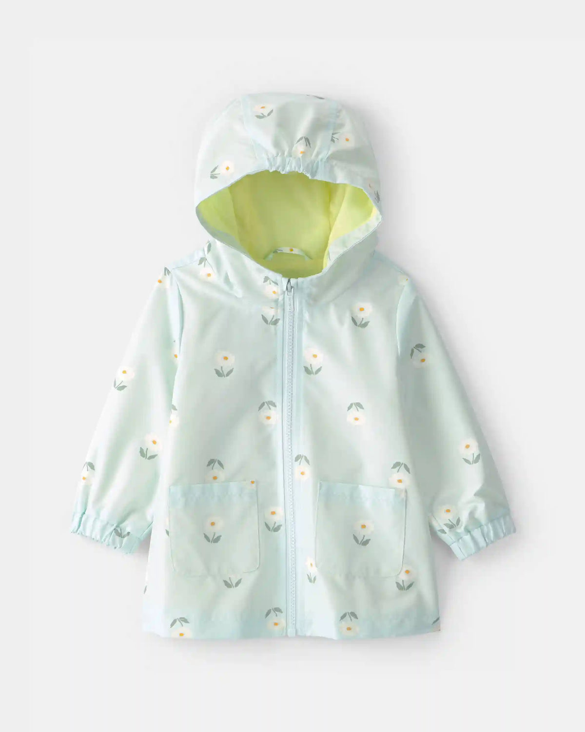 Baby Girl Floral Raincoat - Blue
