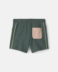 Toddler Boy French Terry Shorts - Olive Green