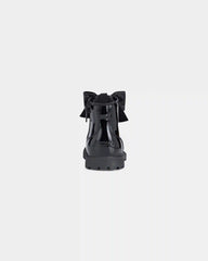 Girls Bow Combat Boots - Black