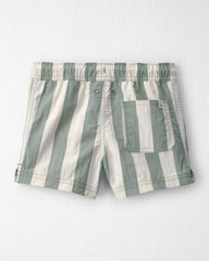 Toddler Boy Recycled Swim Trunks in Stripes