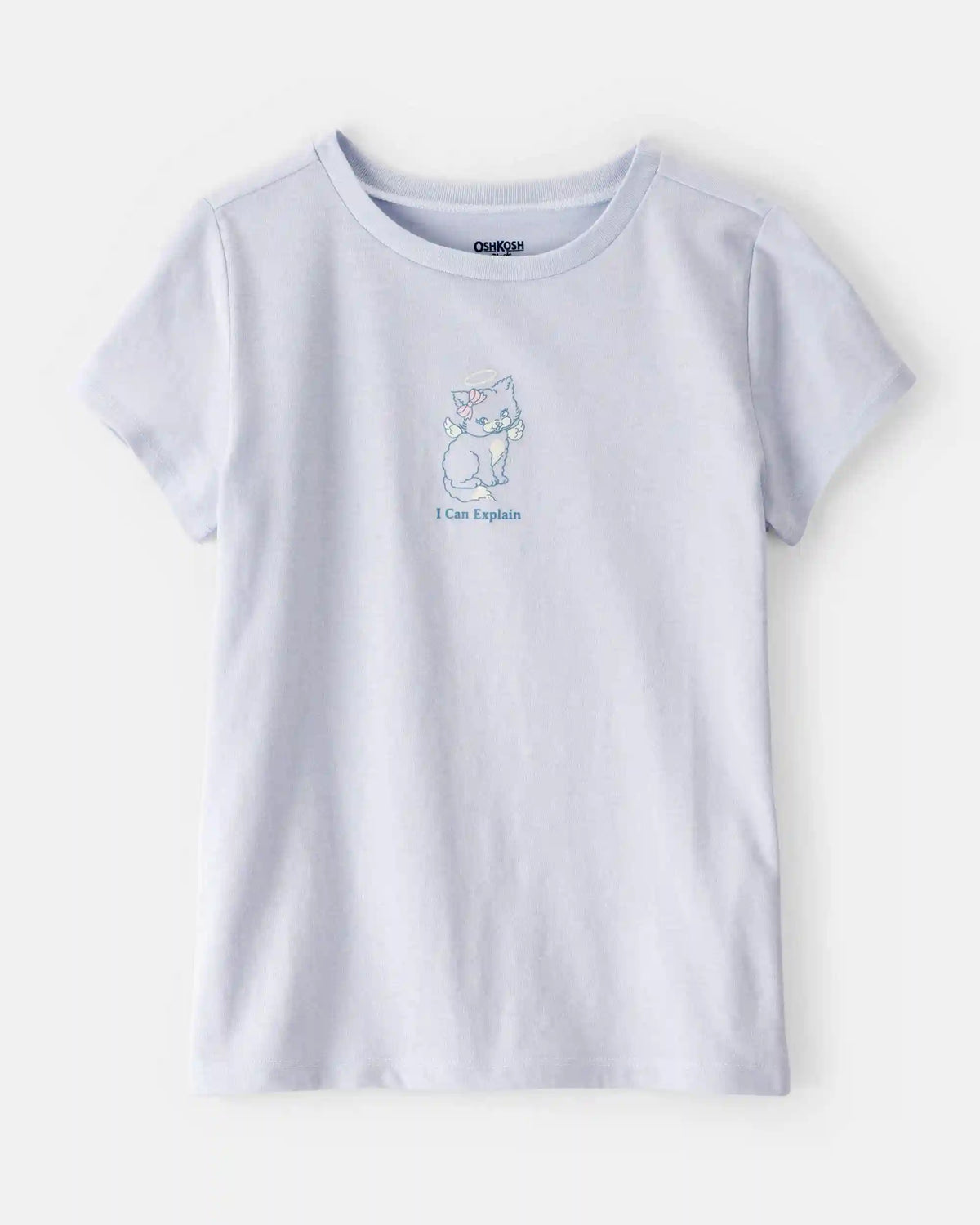 Girls Cat Short-Sleeve Graphic Tee - Blue